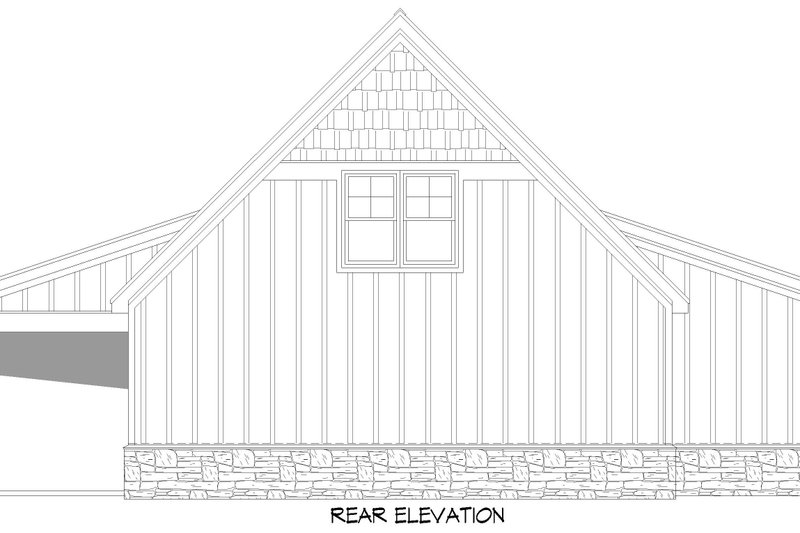 Dream House Plan - Exterior - Rear Elevation for Country House Plan #932-1277, 0 bath