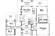 Modern Style House Plan - 4 Beds 4.5 Baths 4271 Sq/Ft Plan #455-528 