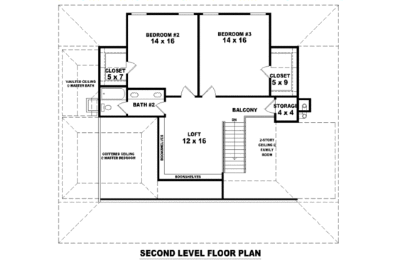 Floor Plan - Upper Floor for Farmhouse House Plan #81-13712 - 3 bed, 2.5 bath
