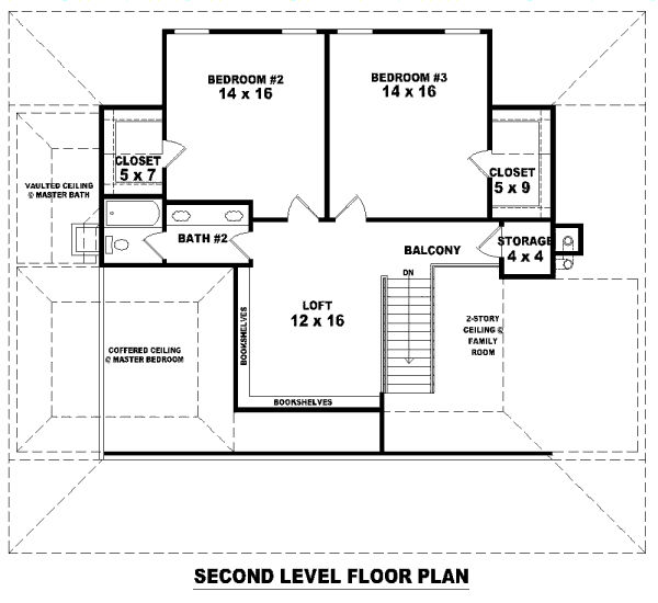 Farmhouse Floor Plan - Upper Floor Plan #81-13712