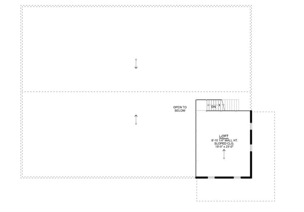 Dream House Plan - Floor Plan - Upper Floor for Barndominium House Plan #1064-462, 1 bath