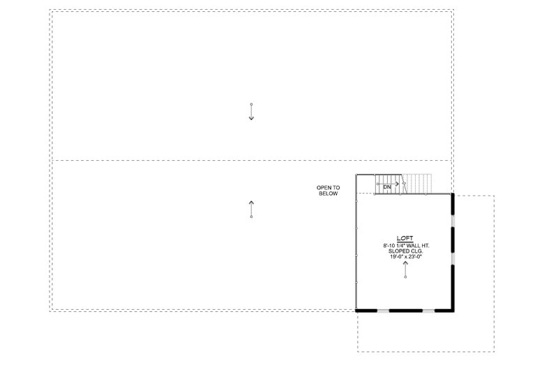 Dream House Plan - Floor Plan - Upper Floor for Barndominium House Plan #1064-462, 1 bath