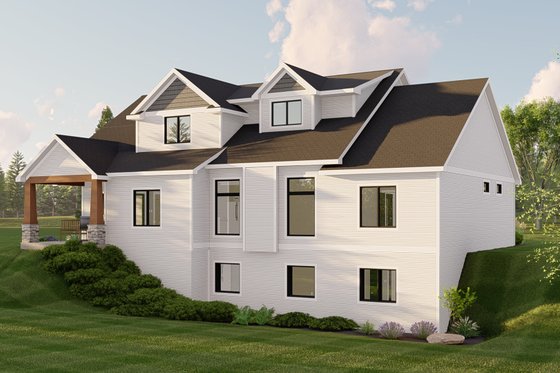 Exterior - Rear Elevation for Farmhouse House Plan #1064-188 - 4 bed, 3.5 bath