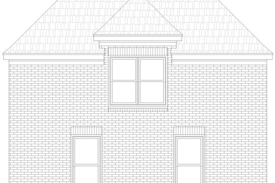 Exterior - Rear Elevation for Colonial House Plan #932-1152 - 1 bed, 1 bath