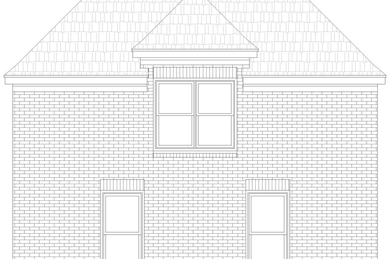 Architectural House Design - Exterior - Rear Elevation for Colonial House Plan #932-1152 - 1 bed, 1 bath
