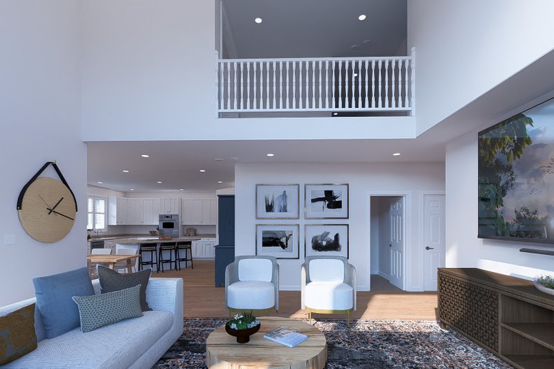 Dream House Plan - Interior - Family Room 1 for Farmhouse House Plan #1060-241 - 4 bed, 3.5 bath