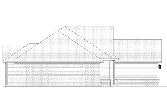Exterior - Other Elevation 1 for Ranch House Plan #430-283 - 4 bed, 2 bath