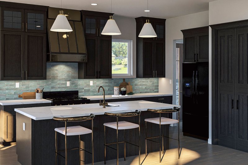 House Blueprint - Interior - Kitchen 1 for Beach House Plan #455-488 - 2 bed, 2.5 bath