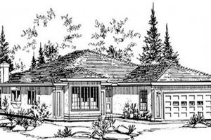Traditional Exterior - Front Elevation Plan #18-9063