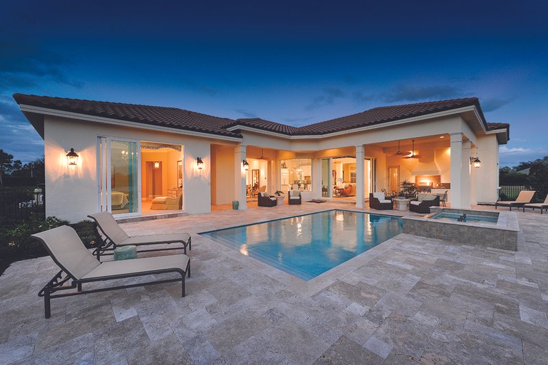 Dream House Plan - Exterior - Rear Elevation 1 for Mediterranean House Plan #930-508 - 4 bed, 4.5 bath