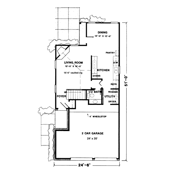 Architectural House Design - Traditional Floor Plan - Main Floor Plan #410-298