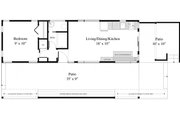 Contemporary Style House Plan - 1 Beds 1 Baths 399 Sq/Ft Plan #917-6 