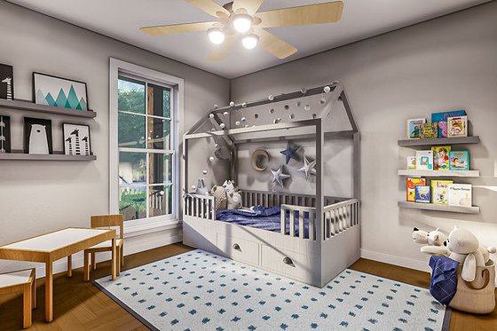 Interior - Bedroom 1 for Traditional House Plan #17-3441 - 3 bed, 2 bath