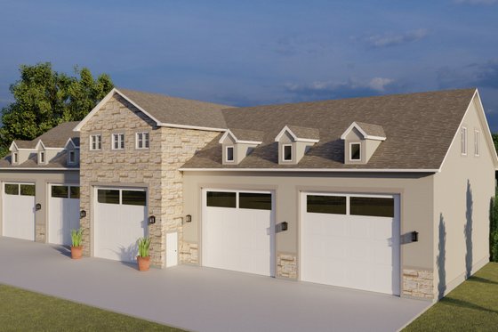 Exterior - Front Elevation 3 for Barndominium House Plan #1060-83 - 3 bed, 3 bath
