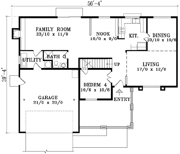 Dream House Plan - Mediterranean Floor Plan - Main Floor Plan #1-1426