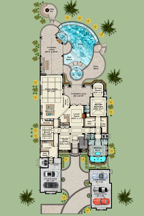 Modern Floor Plan - Main Floor Plan #548-38