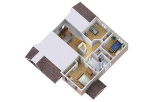 Floor Plan - Upper Floor 1 for Country House Plan #25-4522 - 4 bed, 2 bath