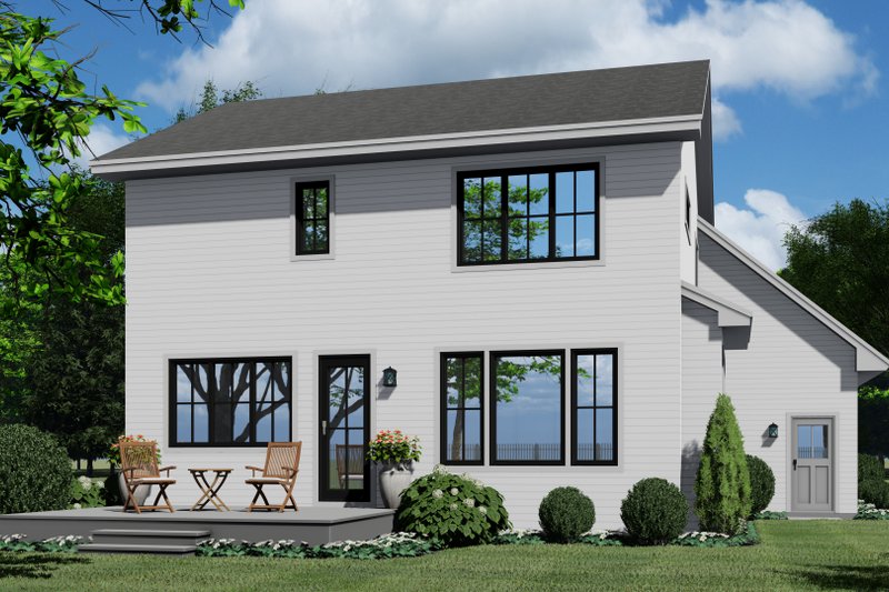 House Plan Design - Exterior - Rear Elevation 1 for Farmhouse House Plan #51-1191 - 4 bed, 2.5 bath