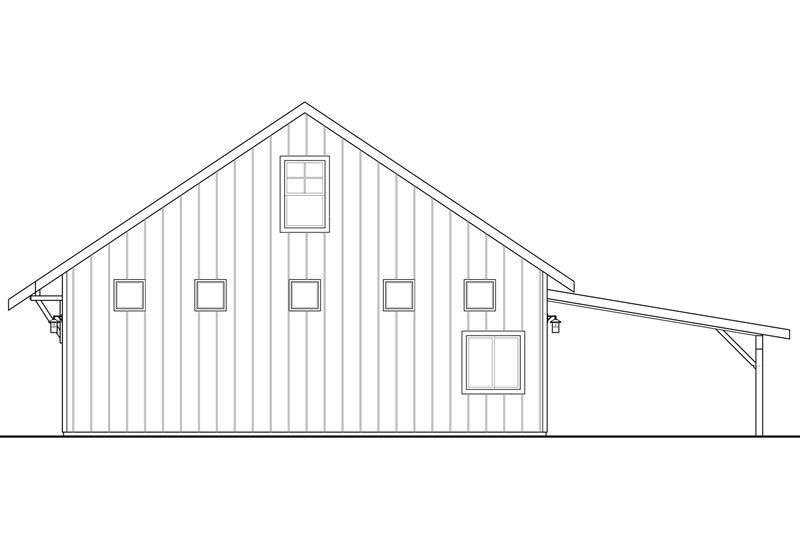 Home Plan - Exterior - Other Elevation 1 for Craftsman House Plan #124-962, 1 bath