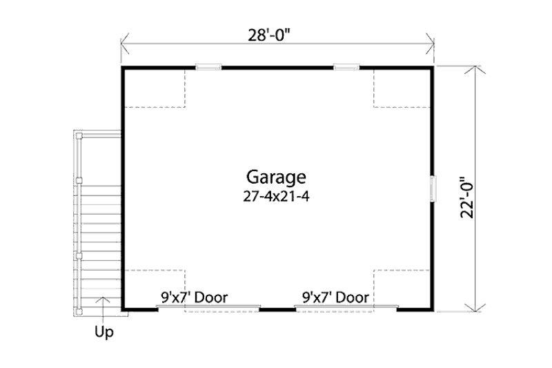 Home Plan - Floor Plan - Main Floor for Country House Plan #22-546, 0 bath
