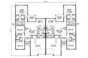 European Style House Plan - 3 Beds 2 Baths 1379 Sq/Ft Plan #17-1080 