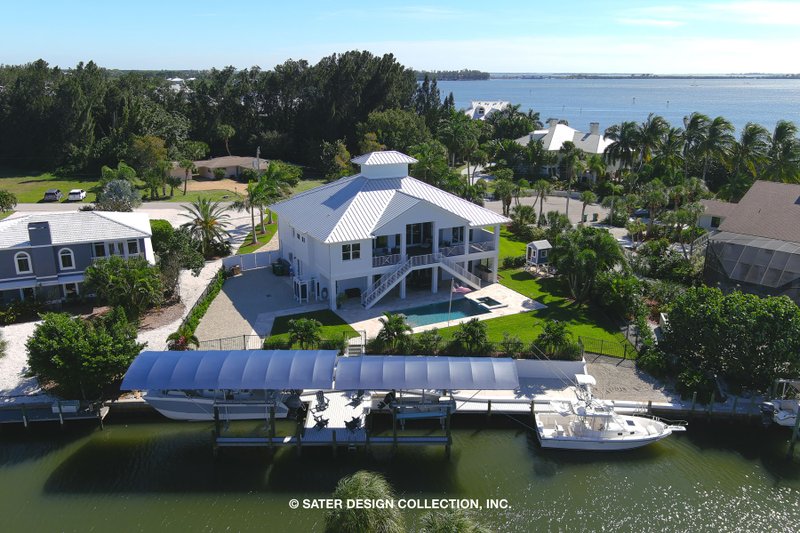 Architectural House Design - Exterior - Rear Elevation 1 for Beach House Plan #930-530 - 4 bed, 3 bath