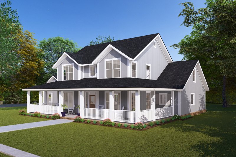 Dream House Plan - Farmhouse Exterior - Other Elevation Plan #513-2172