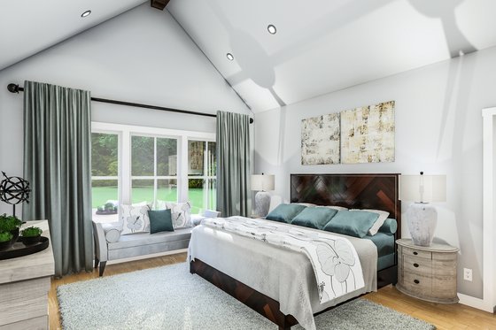 Interior - Master Bedroom for Farmhouse House Plan #406-9666 - 4 bed, 2 bath