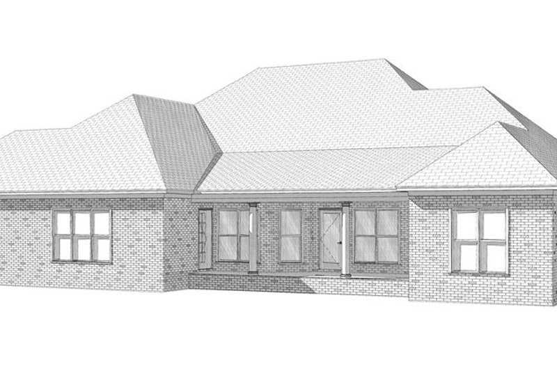 Dream House Plan - Exterior - Rear Elevation for Traditional House Plan #63-197 - 4 bed, 2.5 bath