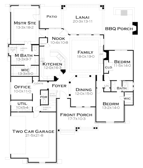 Architectural House Design - Bungalow Floor Plan - Main Floor Plan #120-245