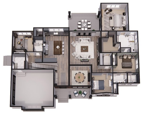 House Blueprint - Farmhouse Floor Plan - Main Floor Plan #51-1223