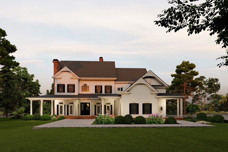 Architectural House Design - Exterior - Front Elevation 4 for Farmhouse House Plan #54-103 - 5 bed, 5.5 bath