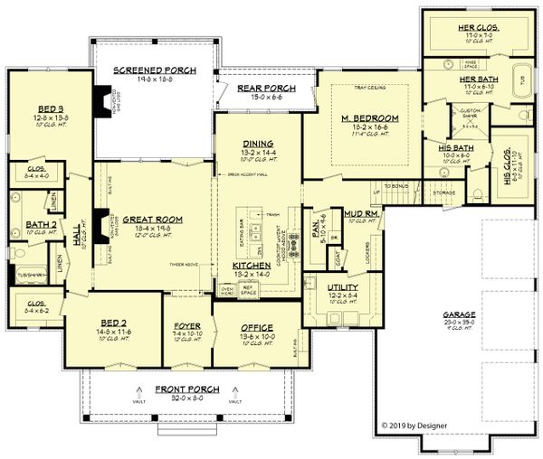 House Plan Design - European Floor Plan - Main Floor Plan #430-192
