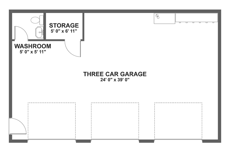 Home Plan - Floor Plan - Main Floor for Craftsman House Plan #126-290, 0.5 bath