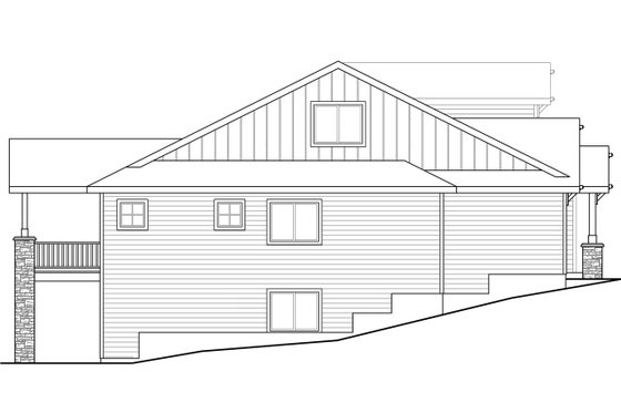 Exterior - Other Elevation for Craftsman House Plan #124-1020 - 3 bed, 2.5 bath