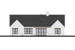 Exterior - Rear Elevation for Farmhouse House Plan #1103-4 - 3 bed, 2.5 bath