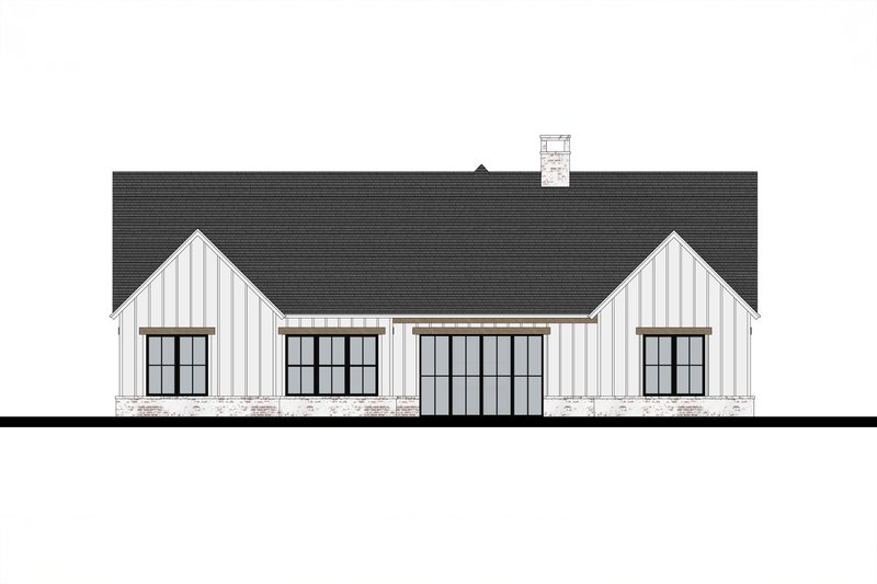 House Design - Exterior - Rear Elevation for Farmhouse House Plan #1103-4 - 3 bed, 2.5 bath