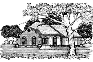 Colonial Exterior - Front Elevation Plan #36-310