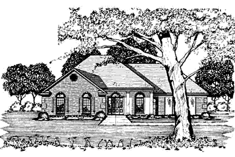 Colonial Style House Plan - 3 Beds 2 Baths 1437 Sq/Ft Plan #36-310