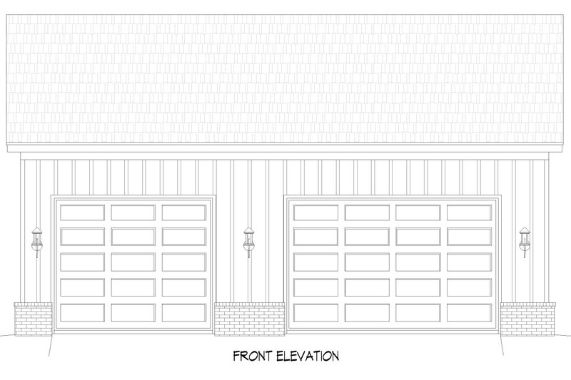 House Blueprint - Exterior - Front Elevation 3 for Country House Plan #932-1414, 0 bath