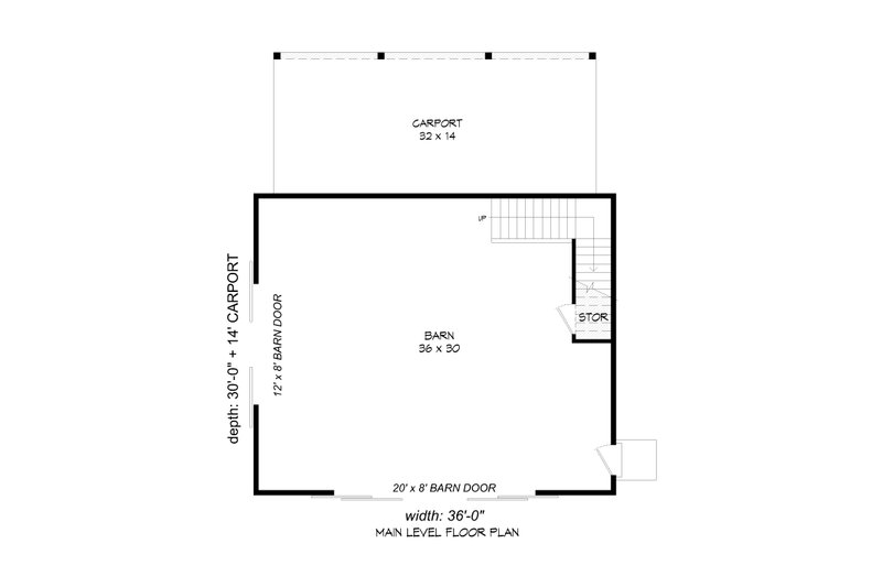 Architectural House Design - Floor Plan - Main Floor for Ranch House Plan #932-494, 0 bath