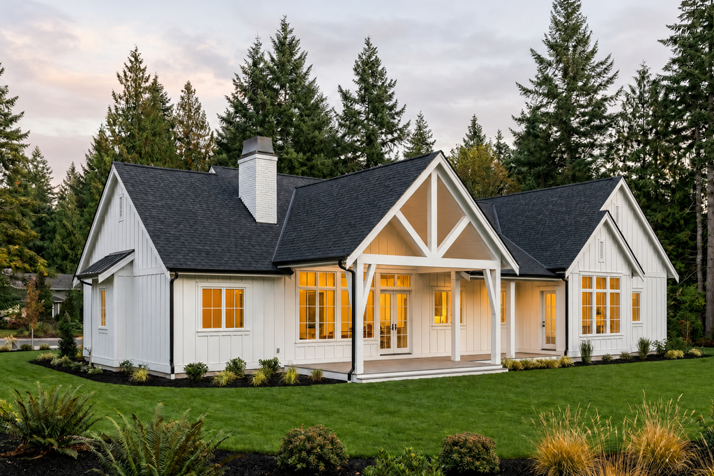 Exterior - Rear Elevation for Farmhouse House Plan #1114-122 - 3 bed, 2.5 bath