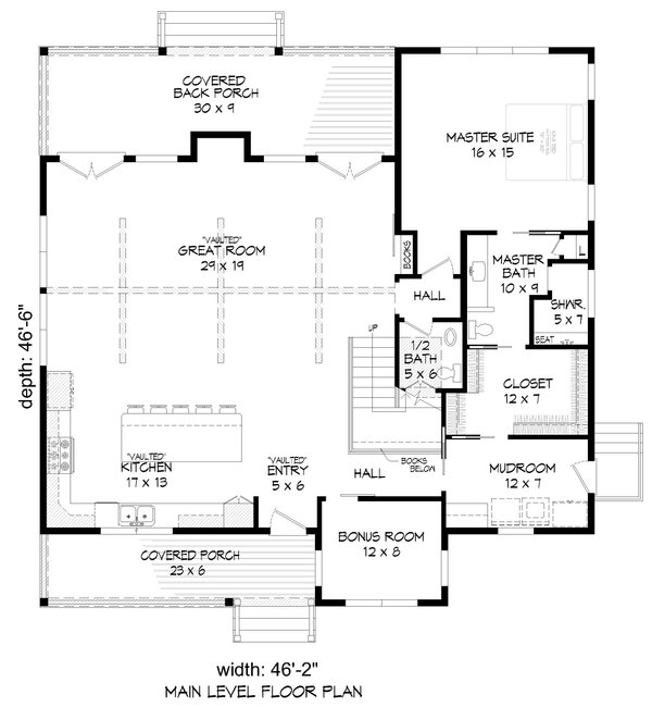 Home Plan - Traditional Floor Plan - Main Floor Plan #932-482