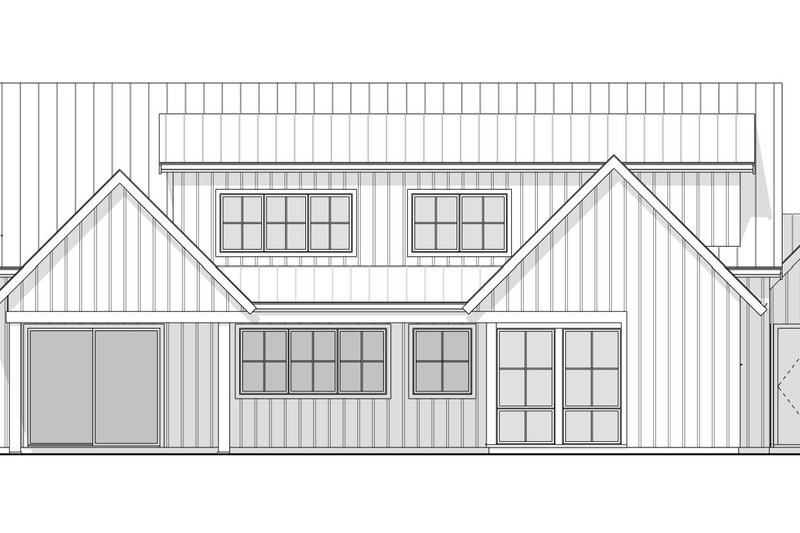 Home Plan - Exterior - Rear Elevation 3 for Farmhouse House Plan #1114-82 - 4 bed, 2.5 bath