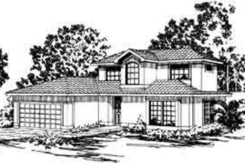 Architectural House Design - Mediterranean Exterior - Front Elevation Plan #124-241