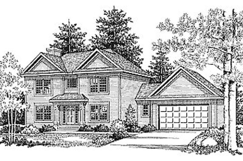 Dream House Plan - Traditional Exterior - Front Elevation Plan #70-256