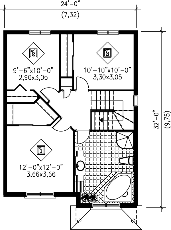 Dream House Plan - European Floor Plan - Upper Floor Plan #25-271