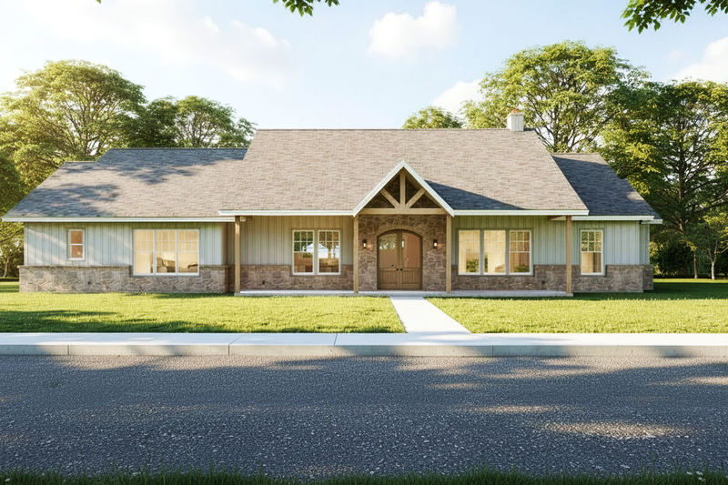 House Design - Exterior - Front Elevation 2 for Country House Plan #1127-6 - 3 bed, 2.5 bath