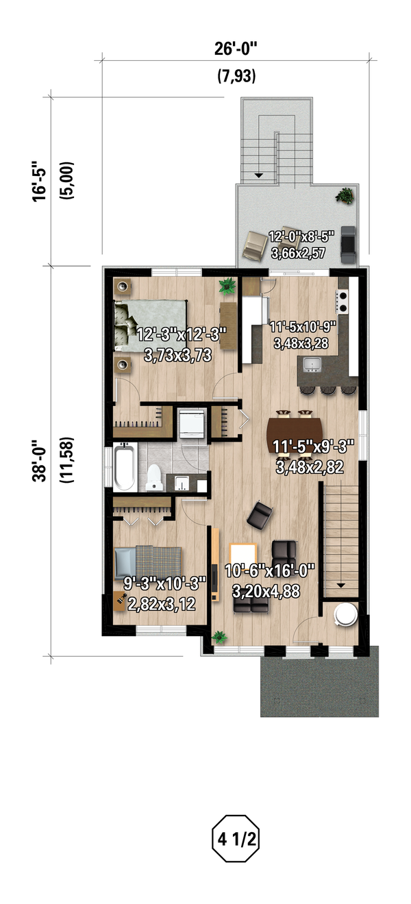 Dream House Plan - Contemporary Floor Plan - Upper Floor Plan #25-5030