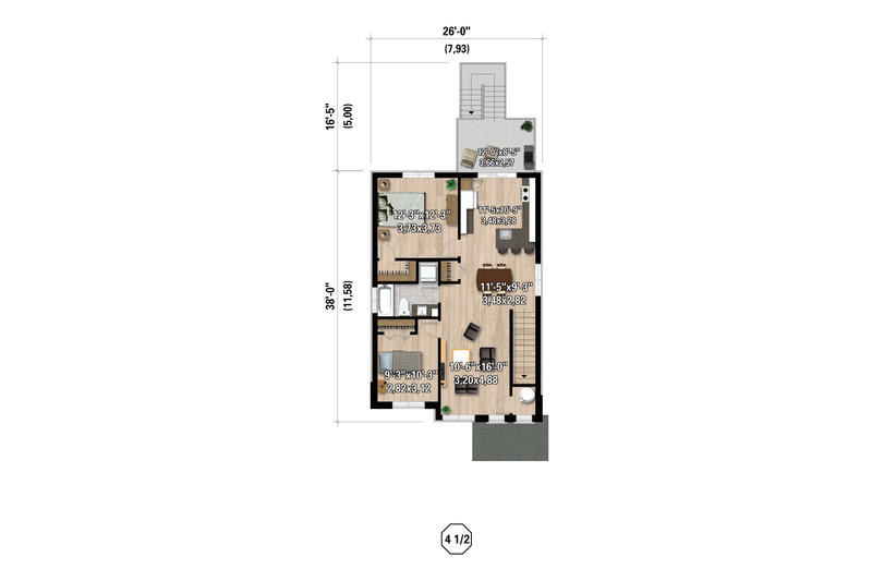 House Design - Floor Plan - Upper Floor for Contemporary House Plan #25-5030 - 6 bed, 3 bath